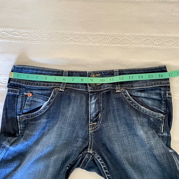 Hudson Dark Blue Signature Bootcut Flare Jeans Women's Size 29 Mid Rise Retro - Picture 14 of 16